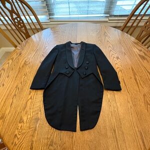 Christian Dior Boys Black Tuxedo Tails Jacket Blazer 4-6